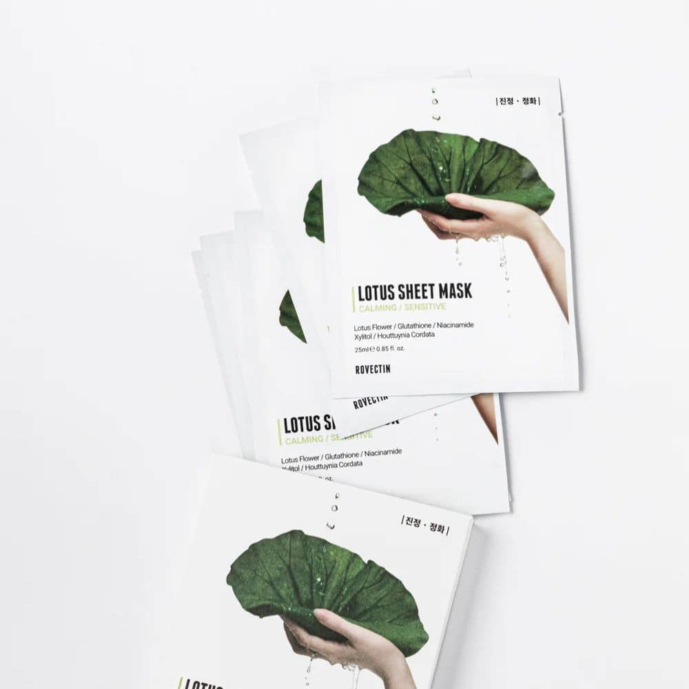 Rovectin Lotus Water Calming Sheet Mask