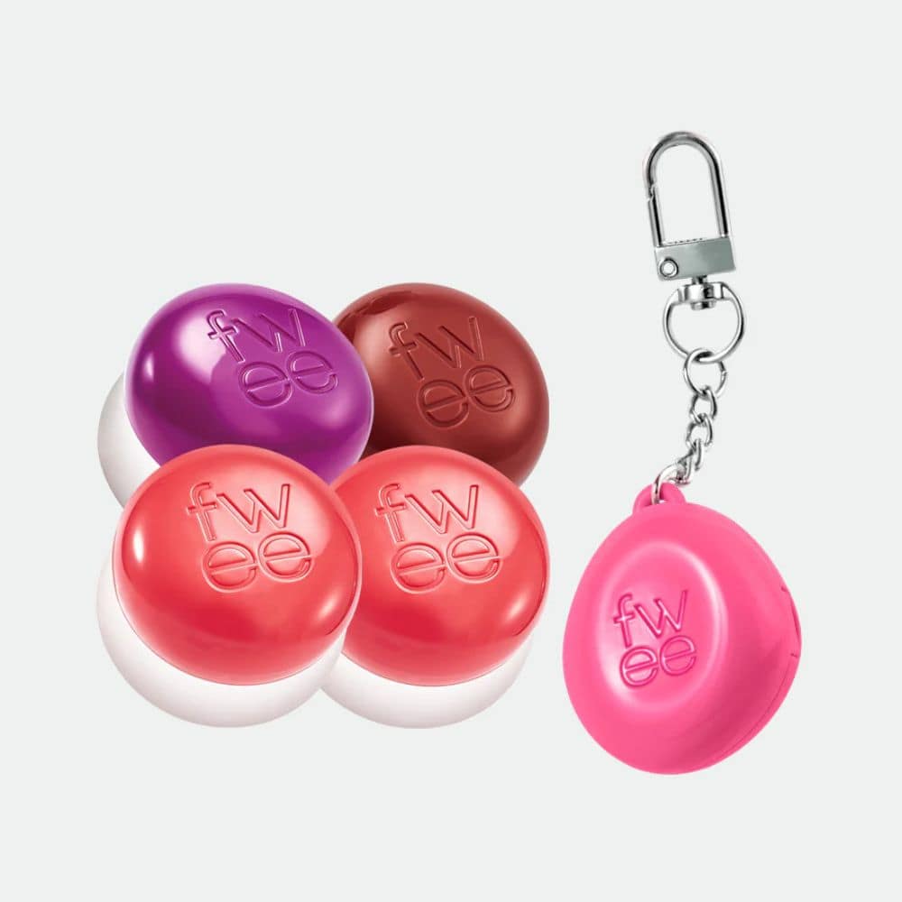 Fwee Keyring Lip Cheek Blurry Pudding Pot sa priveskom