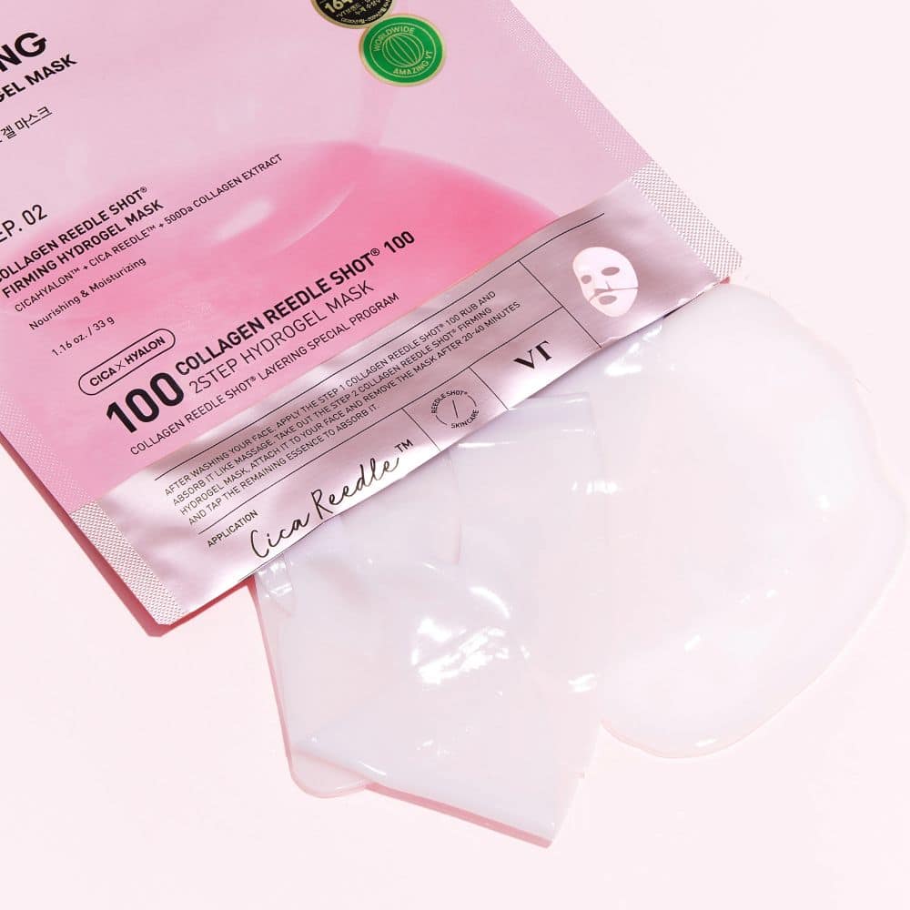 VT Cosmetics 100 Collagen Reeedle Shot 2 Step Hydrogel Mask