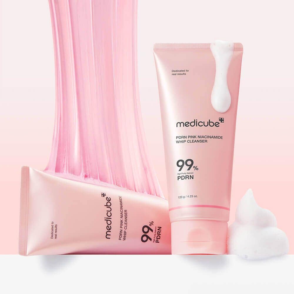 Medicube PDRN Pink Niacinamide Whip Cleanser.