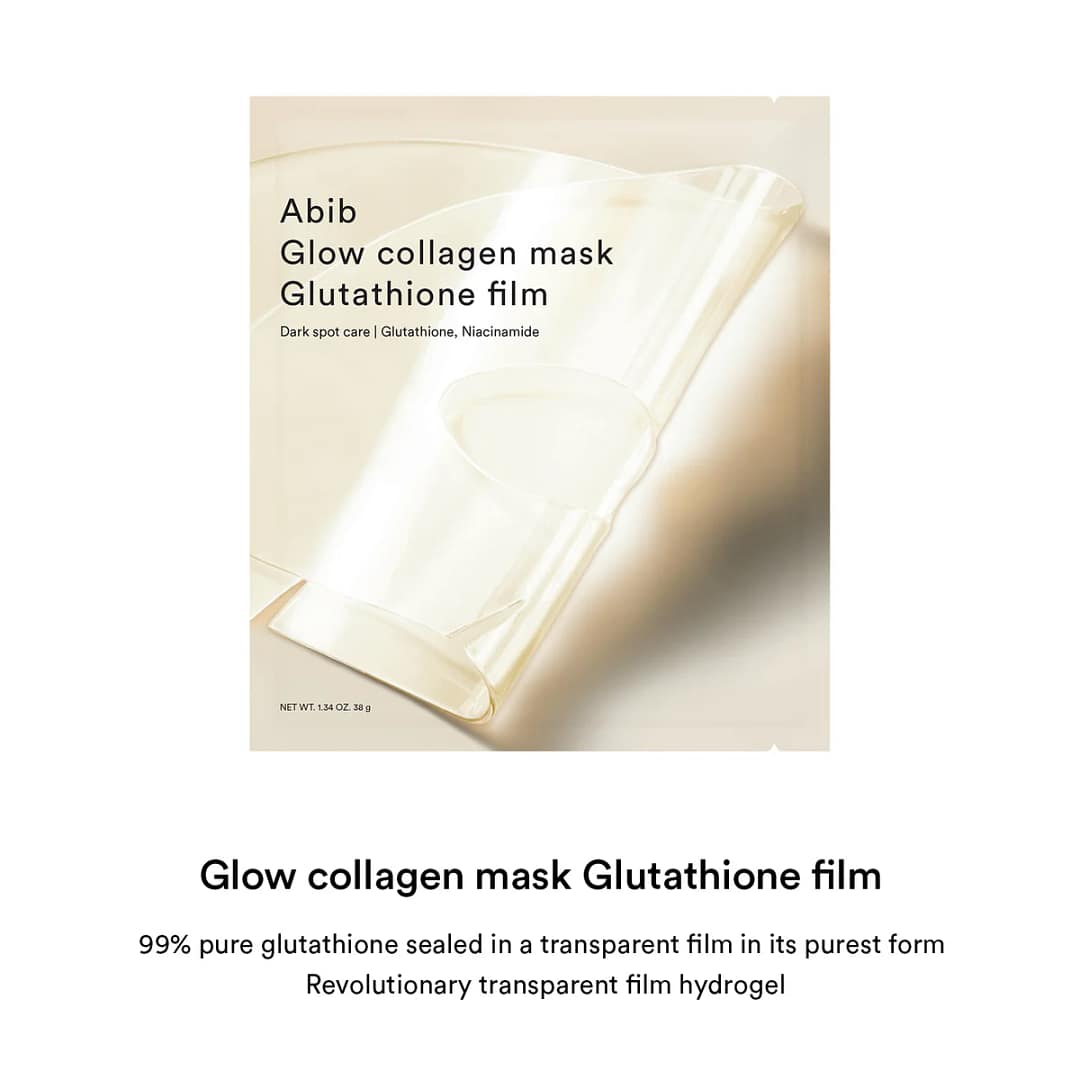 Abib Glow collagen mask Glutathiosome film