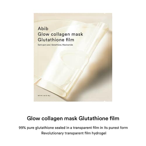 Abib Glow collagen mask Glutathiosome film