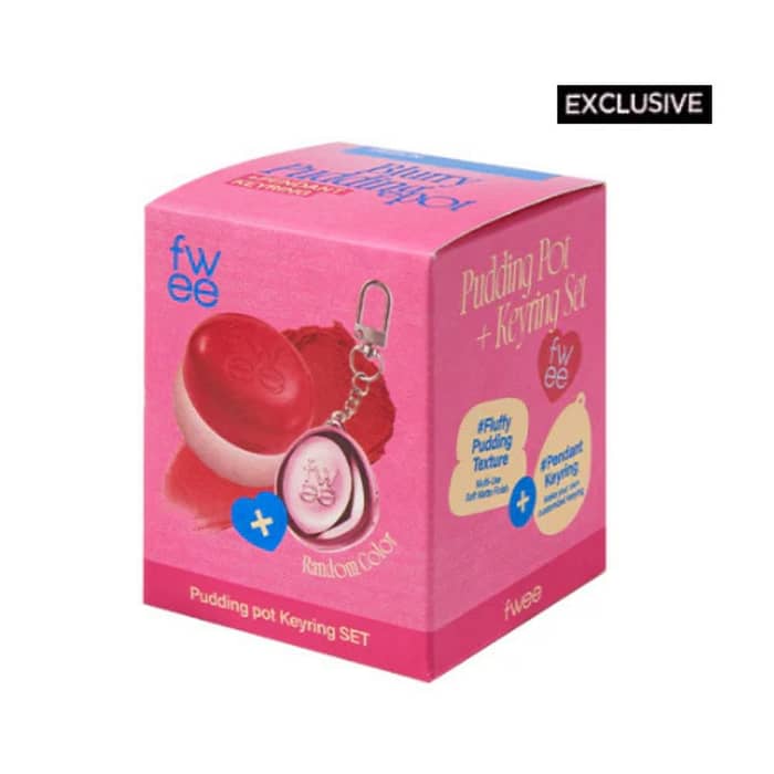 Fwee Keyring Lip Cheek Blurry Pudding Pot sa priveskom