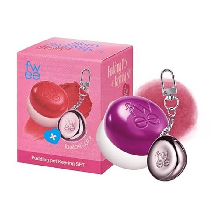 Fwee Keyring Lip Cheek Blurry Pudding Pot sa priveskom