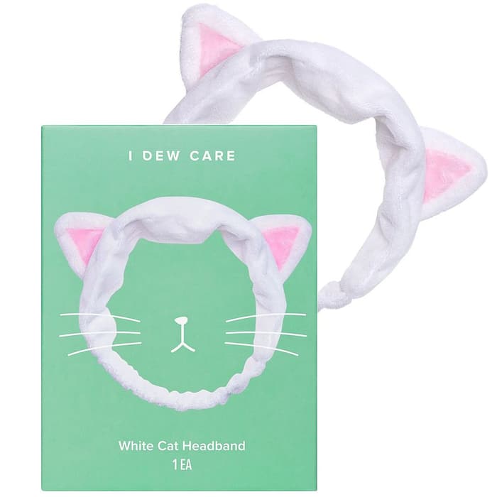 I Dew Care White Cat Headband