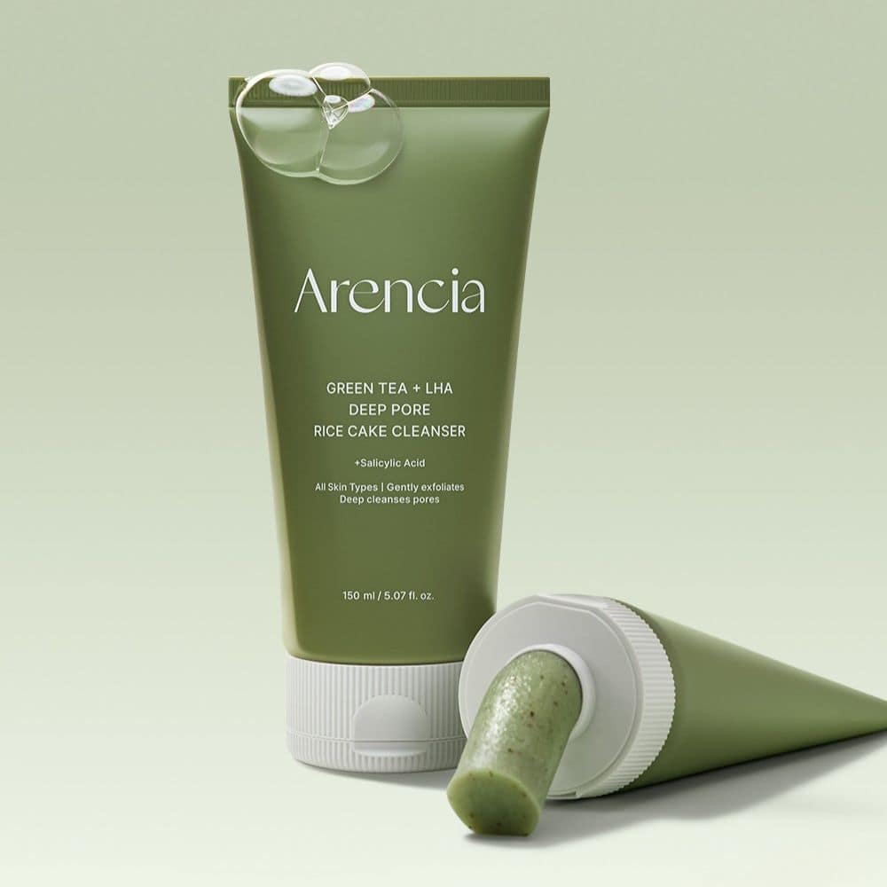 Arencia Green Tea LHA Deep Pore Rice Cake Cleanser
