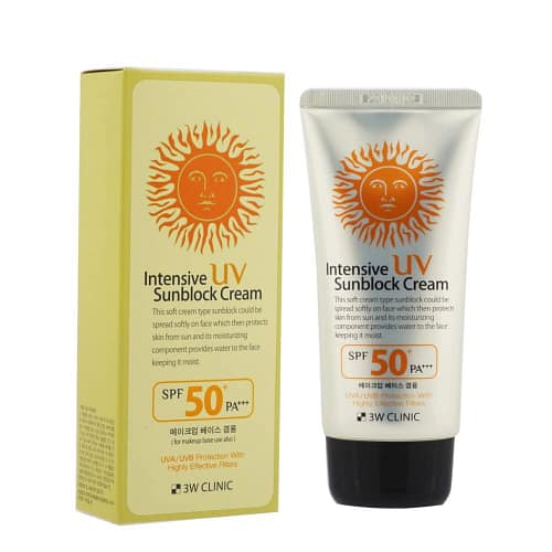 3W Clinic Intensive UV Sunblock Cream SPF50+