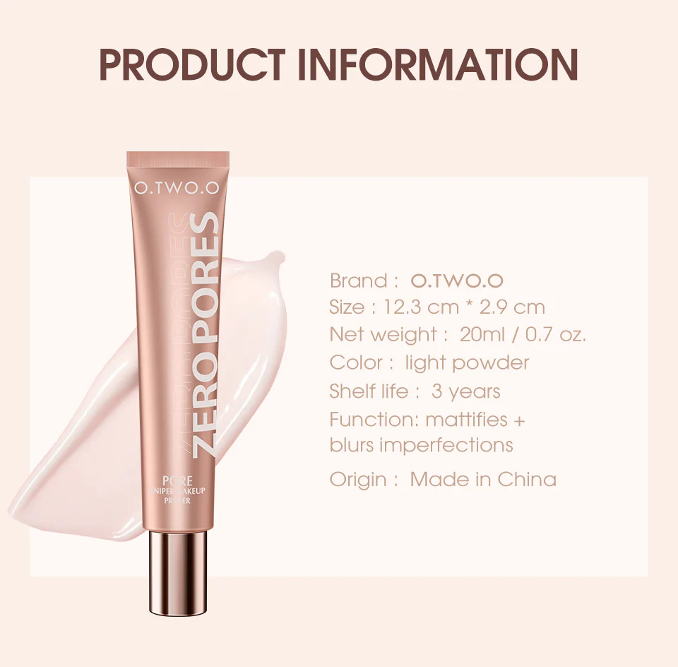 O.TWO .O Zero Pores Makeup Primer 7